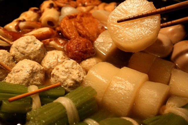 Củ cải là một nguyên liệu tiêu chuẩn cho món lẩu Oden