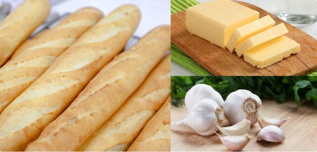 Tìm mua nguyên liệu làm bánh mì bơ tỏi giòn thơm hấp dẫn